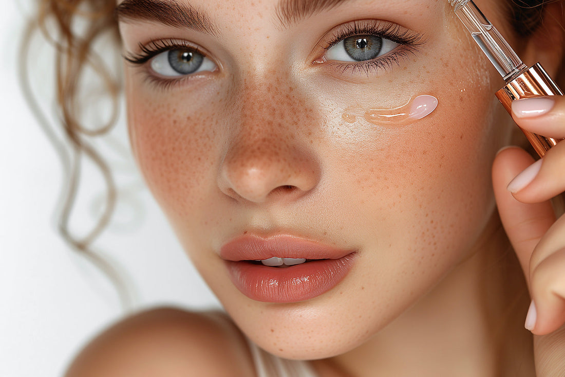 A calm woman applying moisturizer, symbolizing skin barrier healing and personalized care.