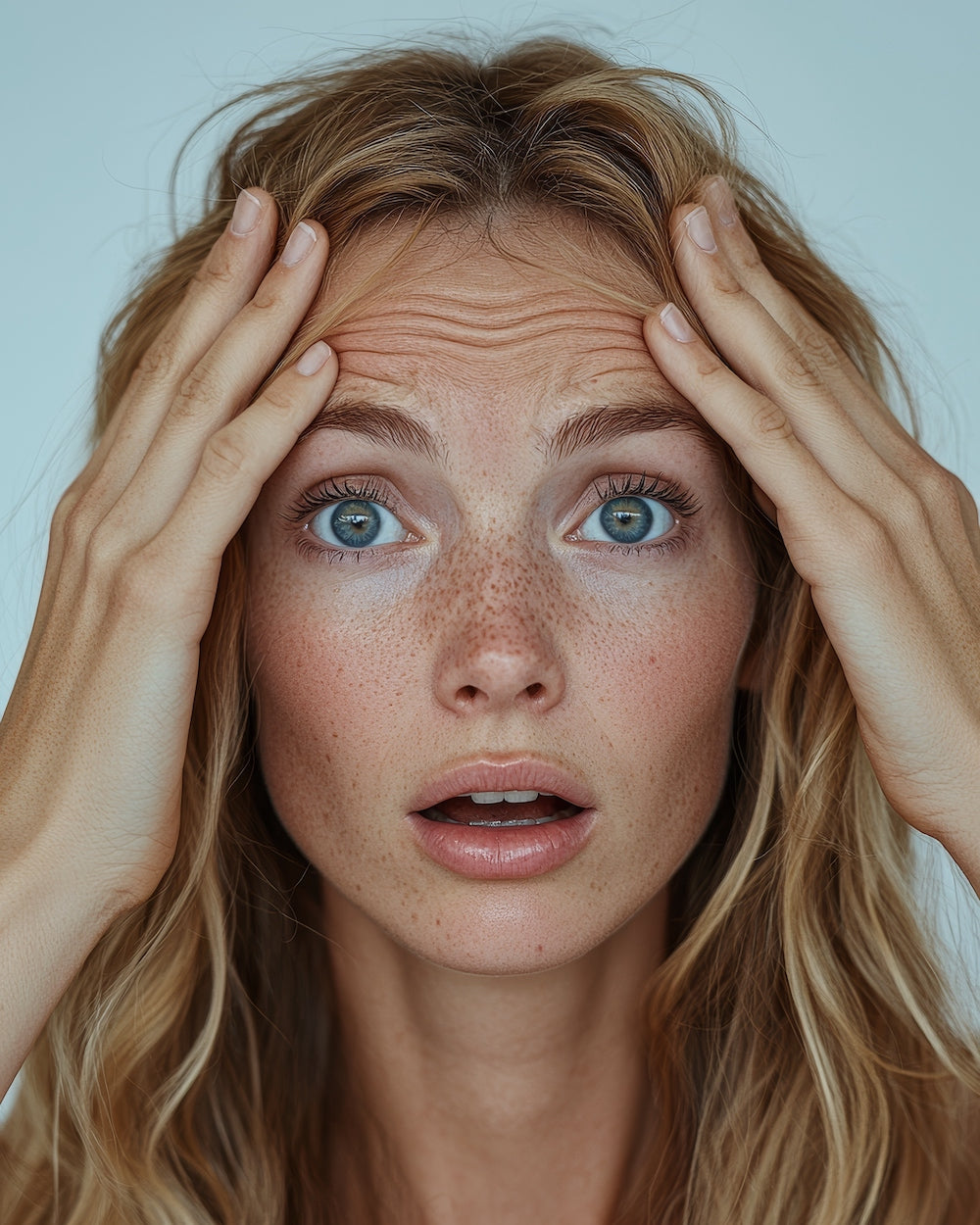 a woman showing the skin and stress relationship